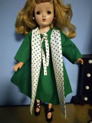 Adorable Vintage ❤️ Dress & Coat Mom Made Fits Ma 20 " Cissy Revlon Dollikin Vgc