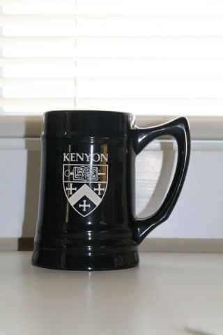 Kenyon College Black Mug Collectable Stonewear Collegiate Rare Euc