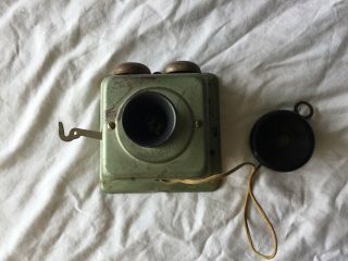 Antique Mounted Metal Telephone Meriden Conn.  Tel & Elec.  Co.  Green
