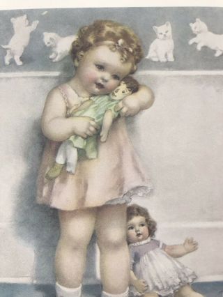 Love Is Blind Bessie Pease Gutmann Litho Lithograph Art Reprint Baby Decor Vtg