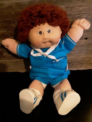 1978 - 1983 Vintage Cabbage Patch Kids Doll Red Hair Boy Brown Eyes