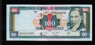 Nicaragua 100 Cordobas 1999 Low Gem Unc - Rare Issue