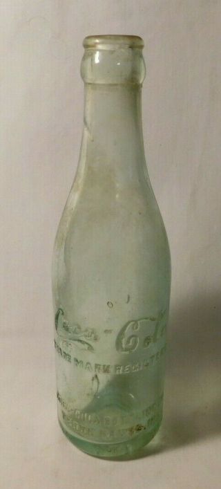 Rare Old Straight Sided Coca Cola Coke Glass Advertising Bottle Terre Haute In