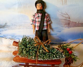 Vintage Topper Dawn Gary Doll Outfit Bring The Christmas Tree.  Love This One