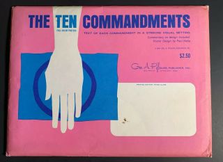 Vintage Graphic Design Posters - Ten Commandments - Paul Melia / Geo.  Pflaum 