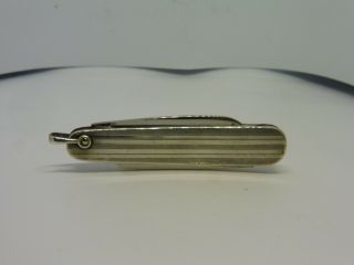 Vintage Sterling Silver 2 Blade Pocket Knife