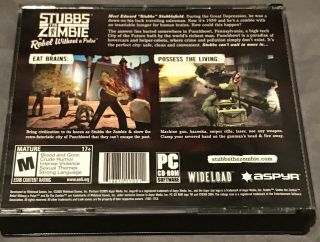Rare STUBBS THE ZOMBIE Rebel Without A Pulse PC CD - ROM GAME 3 - Discs HORROR 2