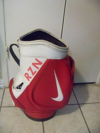 Nike Rzn Red & White Mini Caddy Staff Golf Bag Rare,  For Cond.