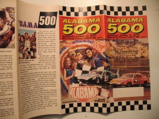 Rare Vintage Old First Annual Alabama 500 Nascar Brochure 1970 Motor Speedway