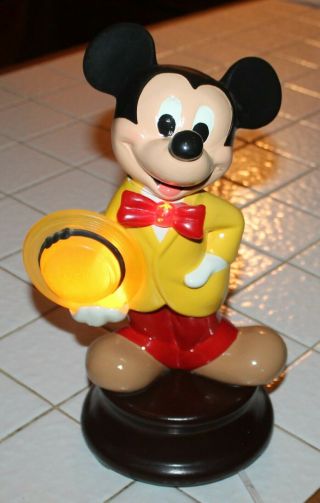 Rare Vintage Walt Disney Productions Mickey Mouse Night Light Lamp