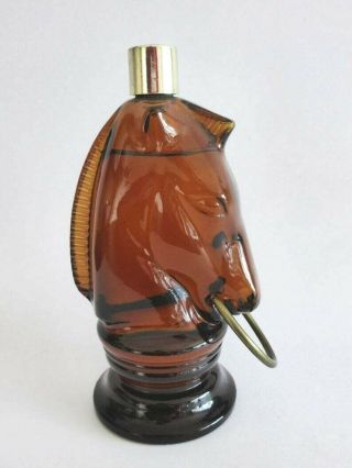 Rare Vintage Avon Horse Head Bottle,  Full,  Wild Country Cologne Bottle,  1970s