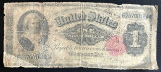 Rare 1891 $1 Martha Washington Us Silver Certificate One Dollar Currency Note