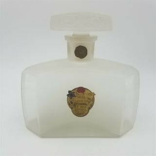Vintage 1910s Richard Hudnut Three Flowers Frosted Glass Perfume Bottle