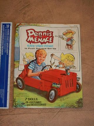 Vintage 1960 Dennis The Menace Back - Yard Picnic Push Out Paper Doll Book