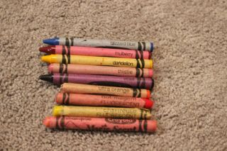 (9) Rare Retired Discontinued Crayola Crayons Binney And Smith Chartreuse