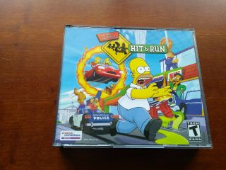 The Simpsons - Hit & Run Pc Game - 3 X Cd Fatbox Rare 2003 Pc Cd - Rom