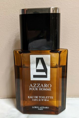 Azzaro Pour Homme - Eau De Toilette - Paris - Vintage Spray 3 3/8 Fl 100 Ml Rare