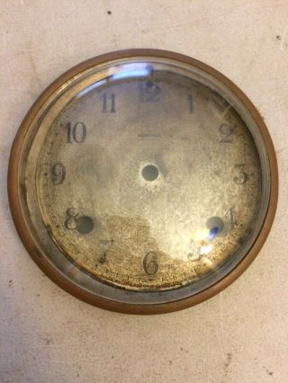 Antique Ansonia Tambour Mantle Clock Dial And Bezel With Glass
