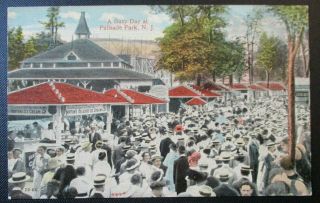 Rare 1908 Nortons Ice Cream Palisades Amusement Park Jersey Nj Post Card Pap