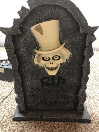 Rare Haunted Mansion Ghost Cousin Huet Hatbox Tombstone 21 " High
