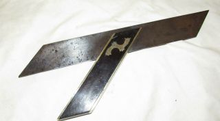 Ebony Brass And Steel Mitre Square Frost Norwich Woodworking Tool Antique