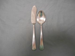Oneida Community Plate Deauville Sugar Spoon And Master Butter Knife