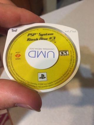 Psp System Kiosk Demo Sampler Disc 3 Rare Sony Playstation Portable Collectable