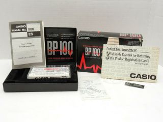 Vintage Casio Bp100 Digital Lcd Blood Pressure Monitor Watch Box Only