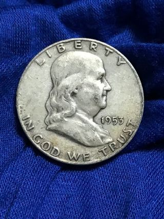 1953 Benjamin Franklin Silver Half Dollar Coin - Rare (1 Of 2)