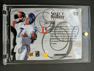 RARE BLUE PARALLEL 1996 Select Certified Blue John Elway Denver Broncos HOF SB 2