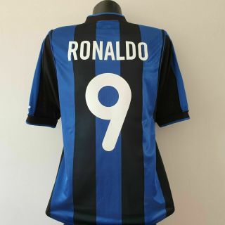 Ronaldo 9 Inter Milan Shirt - Home - Large 2000/2001 Vintage Jersey Rare