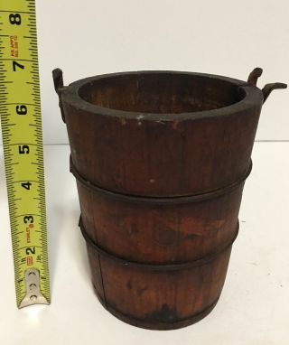 Antique White Mountain Ice Cream Maker 1 Quart Wood Bucket Part