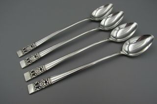 Oneida Community Silverplate Coronation Iced Tea Spoons - Set Of Four