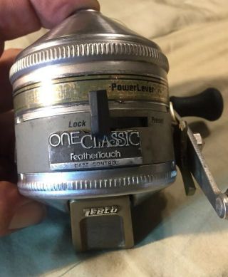 Vintage Zebco One Classic Feathertouch Spin Cast Reel