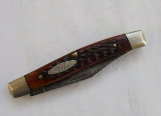 Rare Vintage Folding Pocket Knife Case Xx Double Blade 2 Blades Shape Look