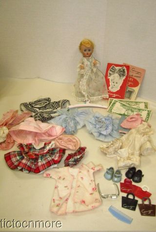 Vintage Cosmopolitan Ginger Doll Purses Tagged Clothes Ginger Doll - Ers & Case