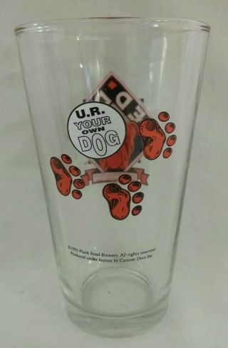 RARE 1995 Red Dog Beer Plank Road Brewery 12 oz.  Glass Vintage UR Your Own Dog 2