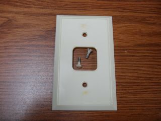 Vintage Ivory Telephone Jack 4 Prong Outlet Wall Cover Plate Phone