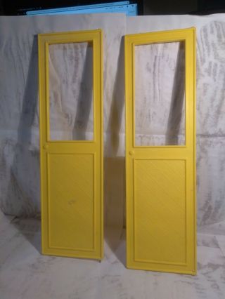 Vintage 1970 ' s A - Frame Barbie Dream House Yellow Doors - 2 PARTS 3