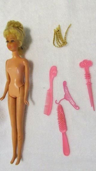 Vintage Francie Doll With Hair Pink Hair Supplies & Braid Hair Pc By Mattel 1966