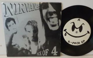 Ex - /vg,  Nirvana " Pack Of 4 " Orig Uk 1993 7 " 45rpm Ep W/ps 1000 Copies Only Rare