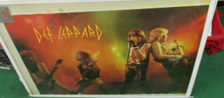 Def Leppard Poster 1983 Rare Vintage Collectible Oop
