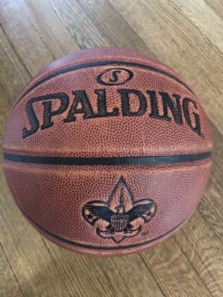 Rare Boy Scout Spalding Basketball Never Flat Sports Memorabilia