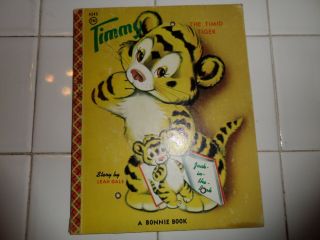 Timmy The Timid Tiger,  A Bonnie Book,  1957 (rare Vintage Children 