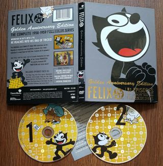 /653\ Felix The Cat: Golden Anniversary Edition (1958 - 1959) 2 - Disc Dvd Rare Oop