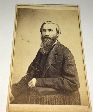 Rare American Civil War Era Ohio Preacher & Musician A.  D.  Fillmore Cdv Photo Us