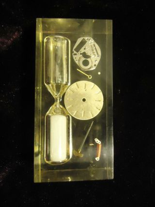 Lucite Sand Timer Hourglass Liquidair Authentic Hour Glass Rare