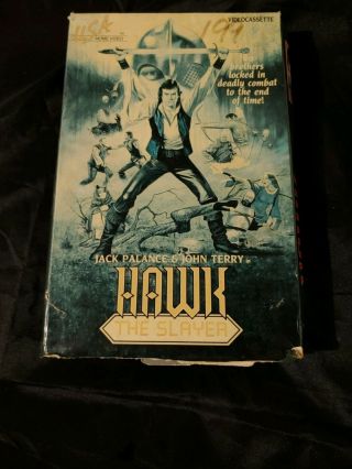 Vhs Rare 1980 Big Box Hawk The Slayer Jack Palance