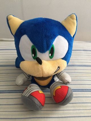 Sonic The Hedgehog Plush Sonic Boom Big Head Sega Tomy Rare -