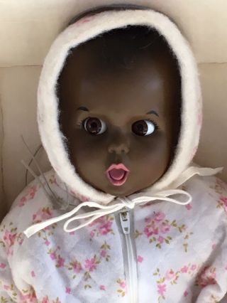 1979 Gerber Moving Eyes 17” African American Baby Doll by Atlanta Novelty 3